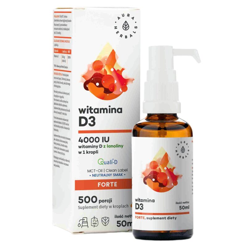 Witamina D3 4000IU 50 ml_AuraHerbals_ekogo